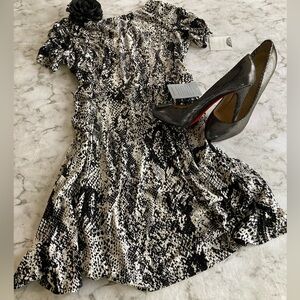 Donna Morgan black and white dress size 16 NWT from Nordstrom